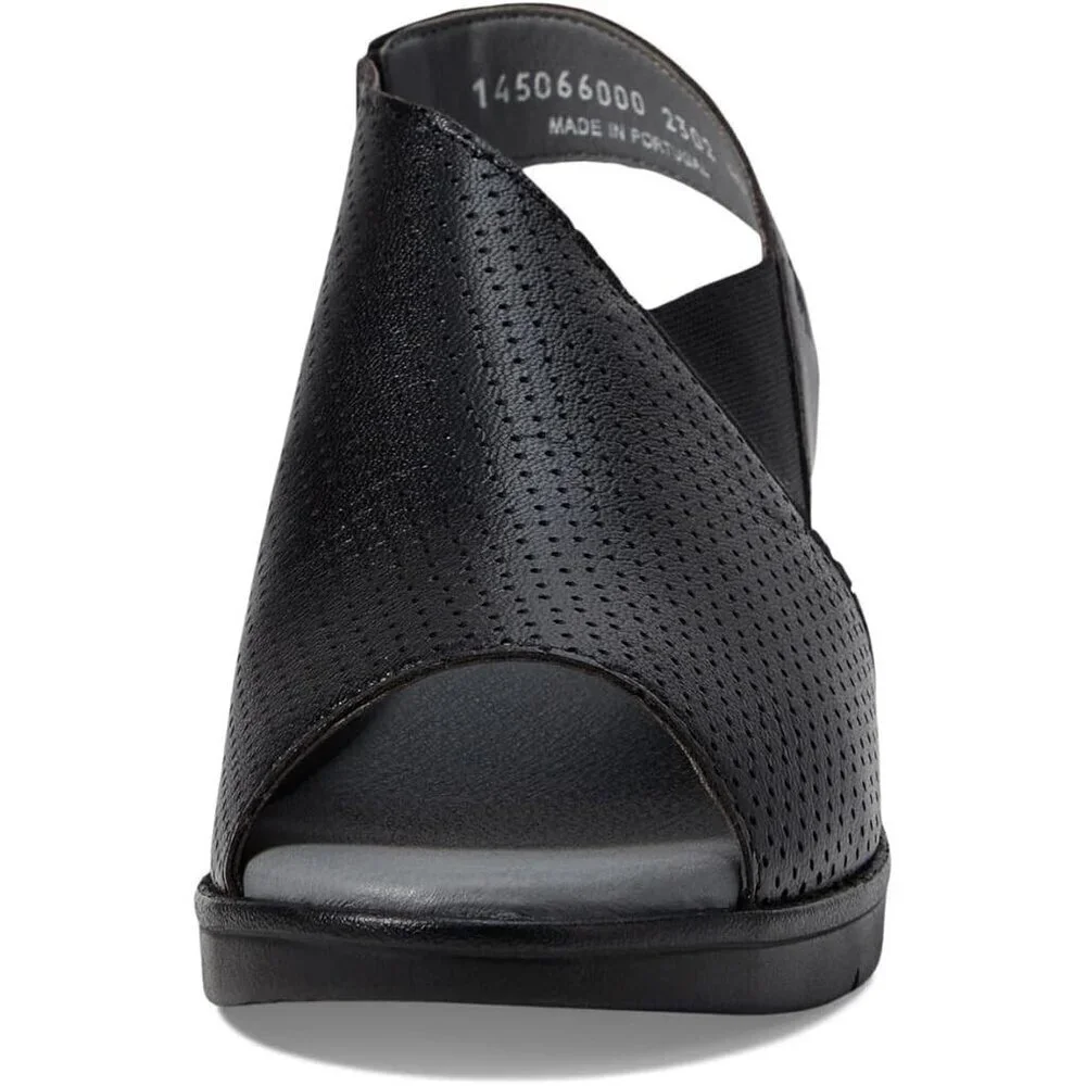 Fly London Women's Black Corners Sandal Peep Toe Size 36 US 5.5 - 6